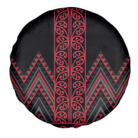 Red Aotearoa Mangopare Kowhaiwhai and Niho Taniwha Spare Tire Cover Maori New Zealand LT14 - Polynesian Pride