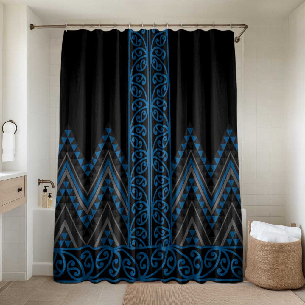 Blue Aotearoa Mangopare Kowhaiwhai Niho Taniwha Bathroom Set Maori New Zealand - Polynesian Pride
