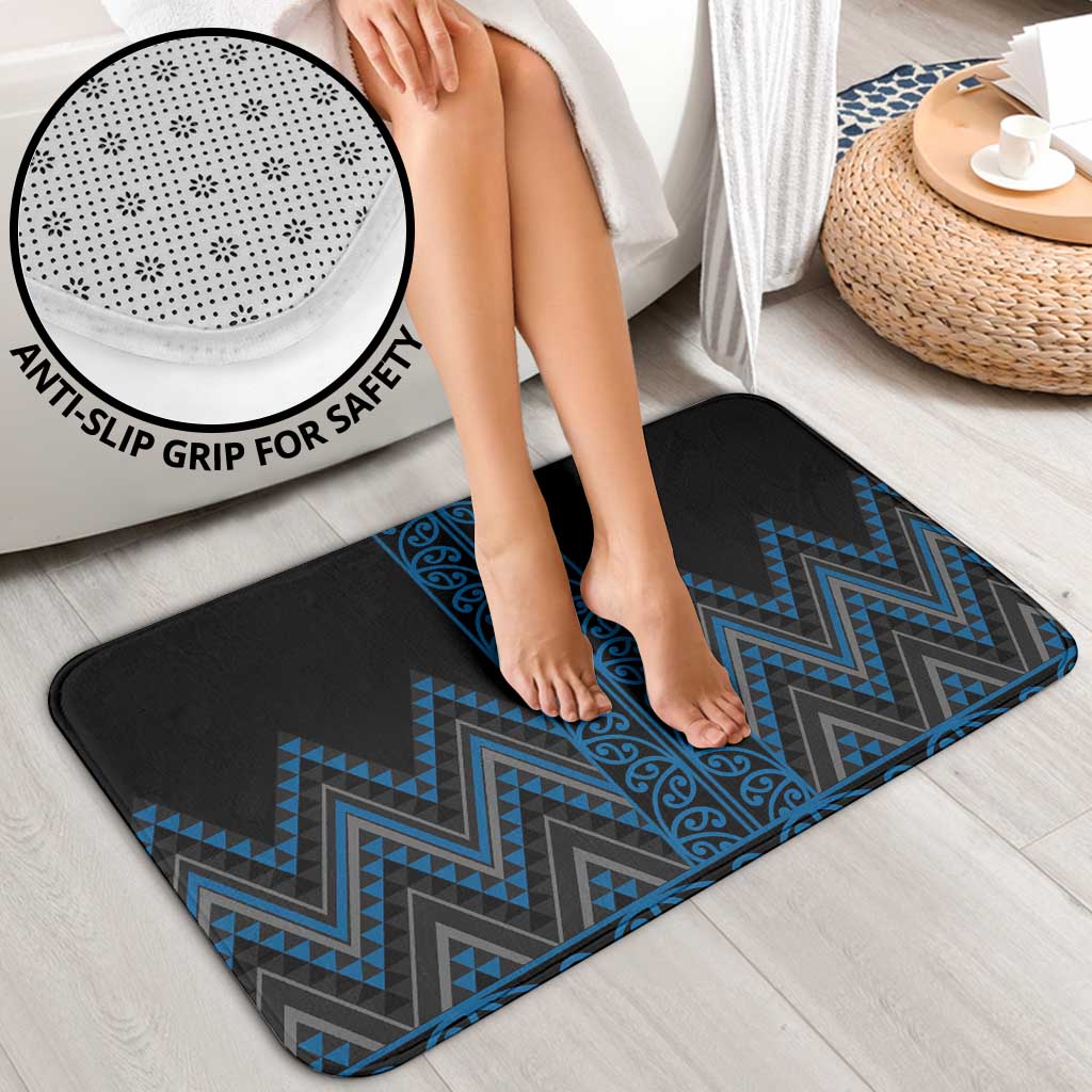 Blue Aotearoa Mangopare Kowhaiwhai Niho Taniwha Bathroom Set Maori New Zealand - Polynesian Pride