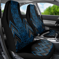Blue Aotearoa Mangopare Kowhaiwhai and Niho Taniwha Car Seat Cover Maori New Zealand LT14 - Polynesian Pride