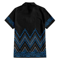 Blue Aotearoa Mangopare Kowhaiwhai and Niho Taniwha Family Matching Summer Maxi Dress and Hawaiian Shirt Maori New Zealand LT14 - Polynesian Pride