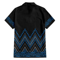 Blue Aotearoa Mangopare Kowhaiwhai and Niho Taniwha Hawaiian Shirt Maori New Zealand LT14 - Polynesian Pride