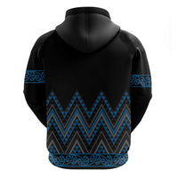 Blue Aotearoa Mangopare Kowhaiwhai and Niho Taniwha Hoodie Maori New Zealand LT14 - Polynesian Pride