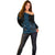 Blue Aotearoa Mangopare Kowhaiwhai and Niho Taniwha Off Shoulder Sweater Maori New Zealand