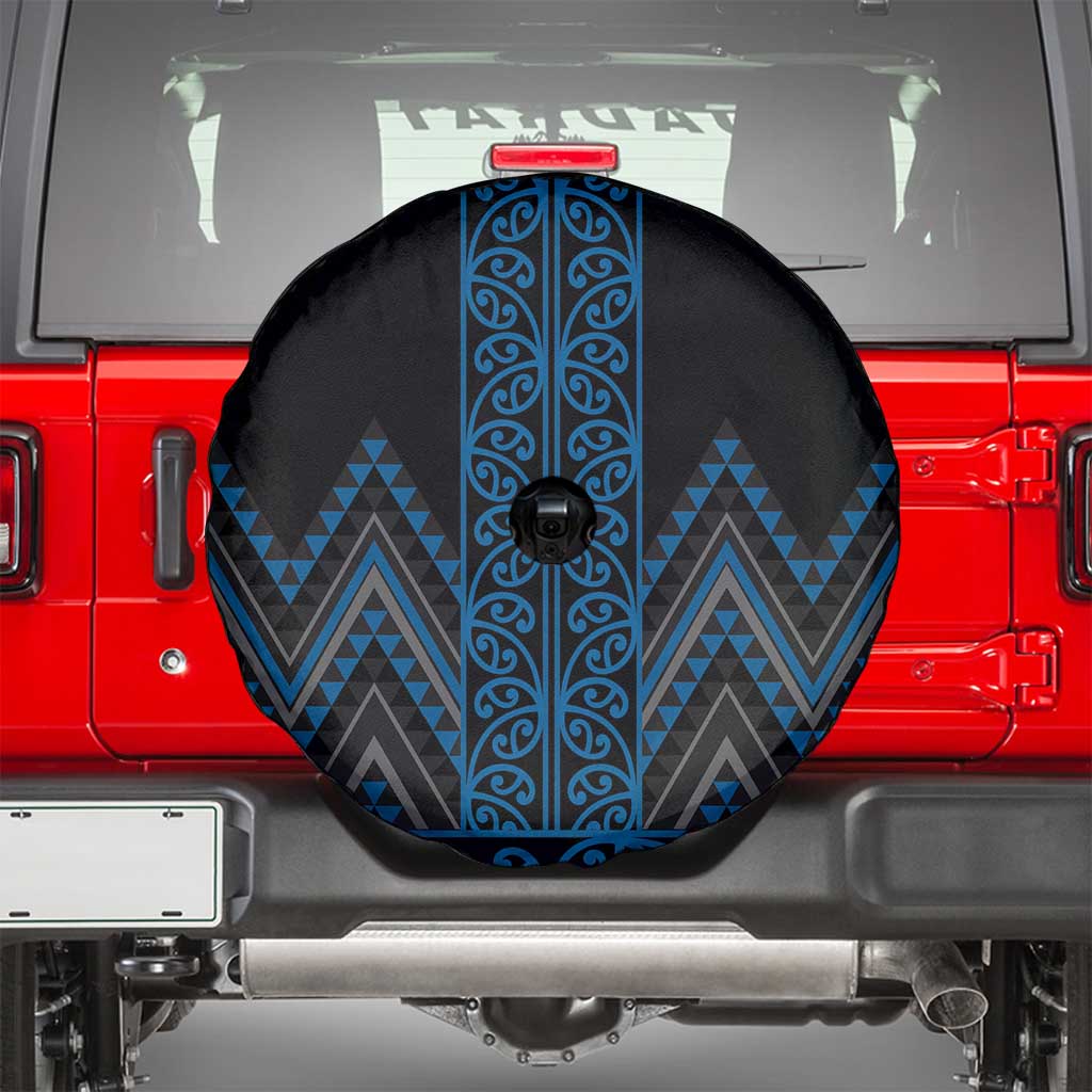 Blue Aotearoa Mangopare Kowhaiwhai and Niho Taniwha Spare Tire Cover Maori New Zealand LT14 - Polynesian Pride