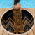 Gold Aotearoa Mangopare Kowhaiwhai and Niho Taniwha Beach Blanket Maori New Zealand