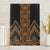 Gold Aotearoa Mangopare Kowhaiwhai and Niho Taniwha Canvas Wall Art Maori New Zealand
