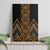 Gold Aotearoa Mangopare Kowhaiwhai and Niho Taniwha Canvas Wall Art Maori New Zealand