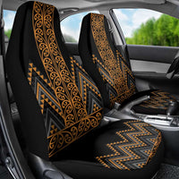 Gold Aotearoa Mangopare Kowhaiwhai and Niho Taniwha Car Seat Cover Maori New Zealand LT14 - Polynesian Pride