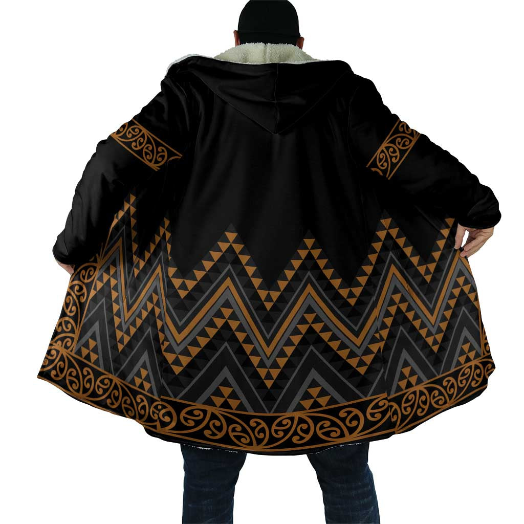 Gold Aotearoa Mangopare Kowhaiwhai Niho Taniwha Cloak Maori New Zealand - Polynesian Pride