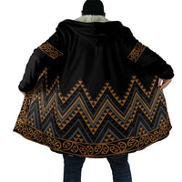 Gold Aotearoa Mangopare Kowhaiwhai Niho Taniwha Cloak Maori New Zealand - Polynesian Pride