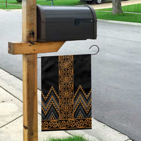 Gold Aotearoa Mangopare Kowhaiwhai and Niho Taniwha Garden Flag Maori New Zealand LT14 - Polynesian Pride