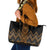 Gold Aotearoa Mangopare Kowhaiwhai and Niho Taniwha Leather Tote Bag Maori New Zealand