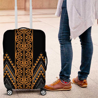 Gold Aotearoa Mangopare Kowhaiwhai and Niho Taniwha Luggage Cover Maori New Zealand LT14 Gold - Polynesian Pride