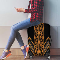 Gold Aotearoa Mangopare Kowhaiwhai and Niho Taniwha Luggage Cover Maori New Zealand LT14 - Polynesian Pride