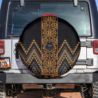 Gold Aotearoa Mangopare Kowhaiwhai and Niho Taniwha Spare Tire Cover Maori New Zealand LT14 Gold - Polynesian Pride