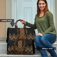 Gold Aotearoa Mangopare Kowhaiwhai Niho Taniwha Travel Bag Maori New Zealand LT14 - Polynesian Pride