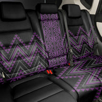 Purple Aotearoa Mangopare Kowhaiwhai and Niho Taniwha Back Car Seat Cover Maori New Zealand LT14 - Polynesian Pride