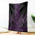 Purple Aotearoa Mangopare Kowhaiwhai and Niho Taniwha Blanket Maori New Zealand
