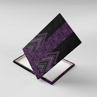 Purple Aotearoa Mangopare Kowhaiwhai and Niho Taniwha Canvas Wall Art Maori New Zealand