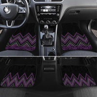 Purple Aotearoa Mangopare Kowhaiwhai and Niho Taniwha Car Mats Maori New Zealand LT14 Set 4pcs Purple - Polynesian Pride