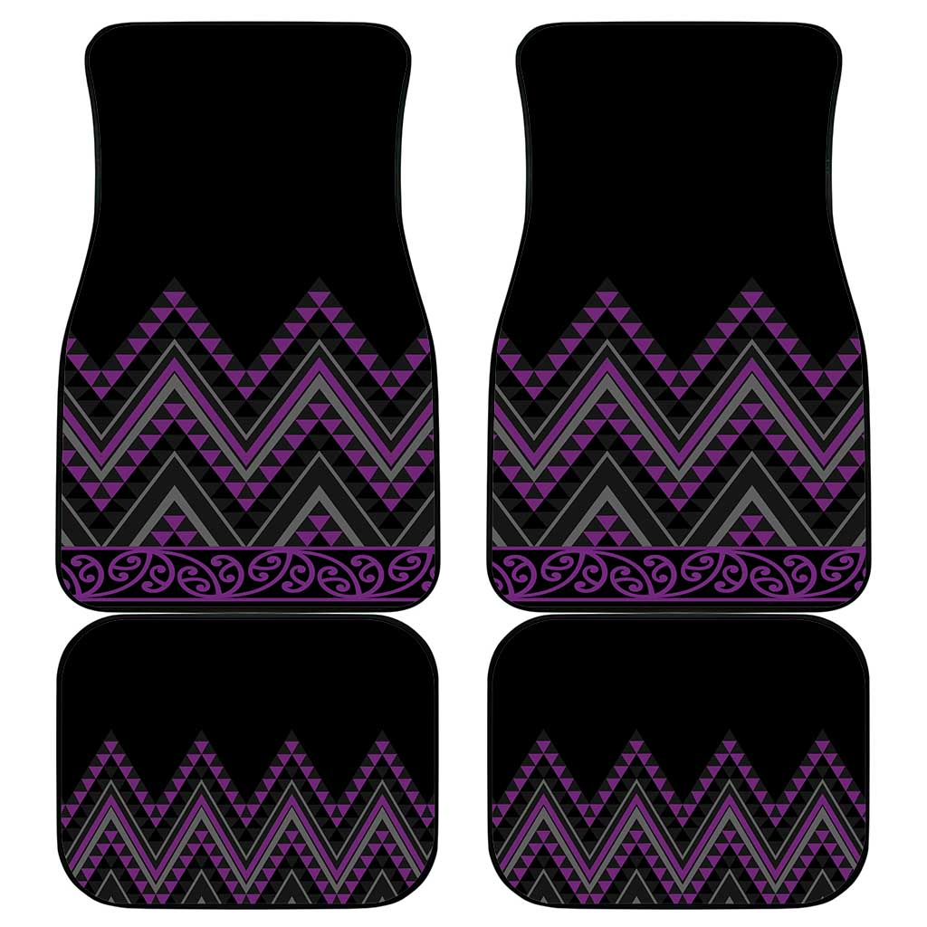 Purple Aotearoa Mangopare Kowhaiwhai and Niho Taniwha Car Mats Maori New Zealand LT14 - Polynesian Pride