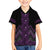 Purple Aotearoa Mangopare Kowhaiwhai and Niho Taniwha Family Matching Long Sleeve Bodycon Dress and Hawaiian Shirt Maori New Zealand