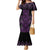 Purple Aotearoa Mangopare Kowhaiwhai and Niho Taniwha Family Matching Mermaid Dress and Hawaiian Shirt Maori New Zealand