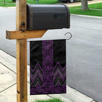 Purple Aotearoa Mangopare Kowhaiwhai and Niho Taniwha Garden Flag Maori New Zealand LT14 - Polynesian Pride