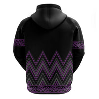 Purple Aotearoa Mangopare Kowhaiwhai and Niho Taniwha Hoodie Maori New Zealand LT14 - Polynesian Pride