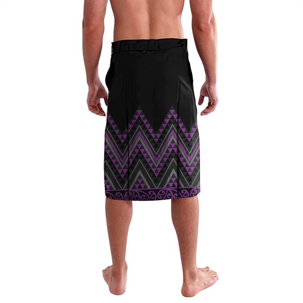 Purple Aotearoa Mangopare Kowhaiwhai and Niho Taniwha Lavalava Maori New Zealand