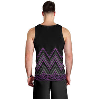 Purple Aotearoa Mangopare Kowhaiwhai and Niho Taniwha Men Tank Top Maori New Zealand LT14 - Polynesian Pride