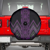 Purple Aotearoa Mangopare Kowhaiwhai and Niho Taniwha Spare Tire Cover Maori New Zealand LT14 - Polynesian Pride