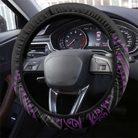 Purple Aotearoa Mangopare Kowhaiwhai and Niho Taniwha Steering Wheel Cover Maori New Zealand LT14 - Polynesian Pride