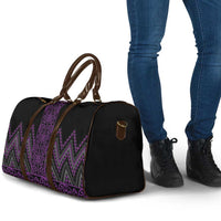 Purple Aotearoa Mangopare Kowhaiwhai Niho Taniwha Travel Bag Maori New Zealand LT14 - Polynesian Pride