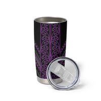 Purple Aotearoa Mangopare Kowhaiwhai and Niho Taniwha Tumbler Cup Maori New Zealand LT14 - Polynesian Pride