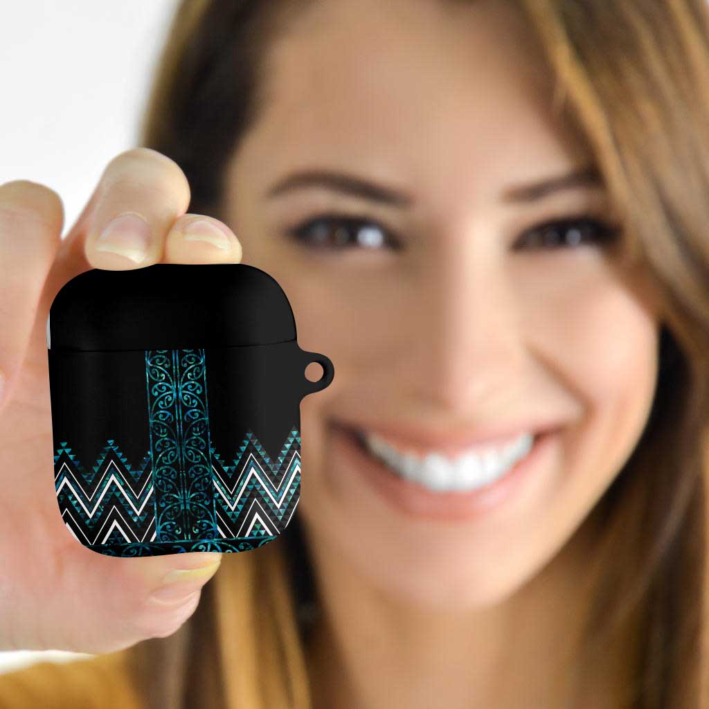 Paua Shell Aotearoa Mangopare Kowhaiwhai Niho Taniwha AirPods Case Maori New Zealand - Polynesian Pride