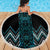Paua Shell Aotearoa Mangopare Kowhaiwhai and Niho Taniwha Beach Blanket Maori New Zealand