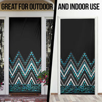 Paua Shell Aotearoa Mangopare Kowhaiwhai Niho Taniwha Door Cover Maori New Zealand - Polynesian Pride
