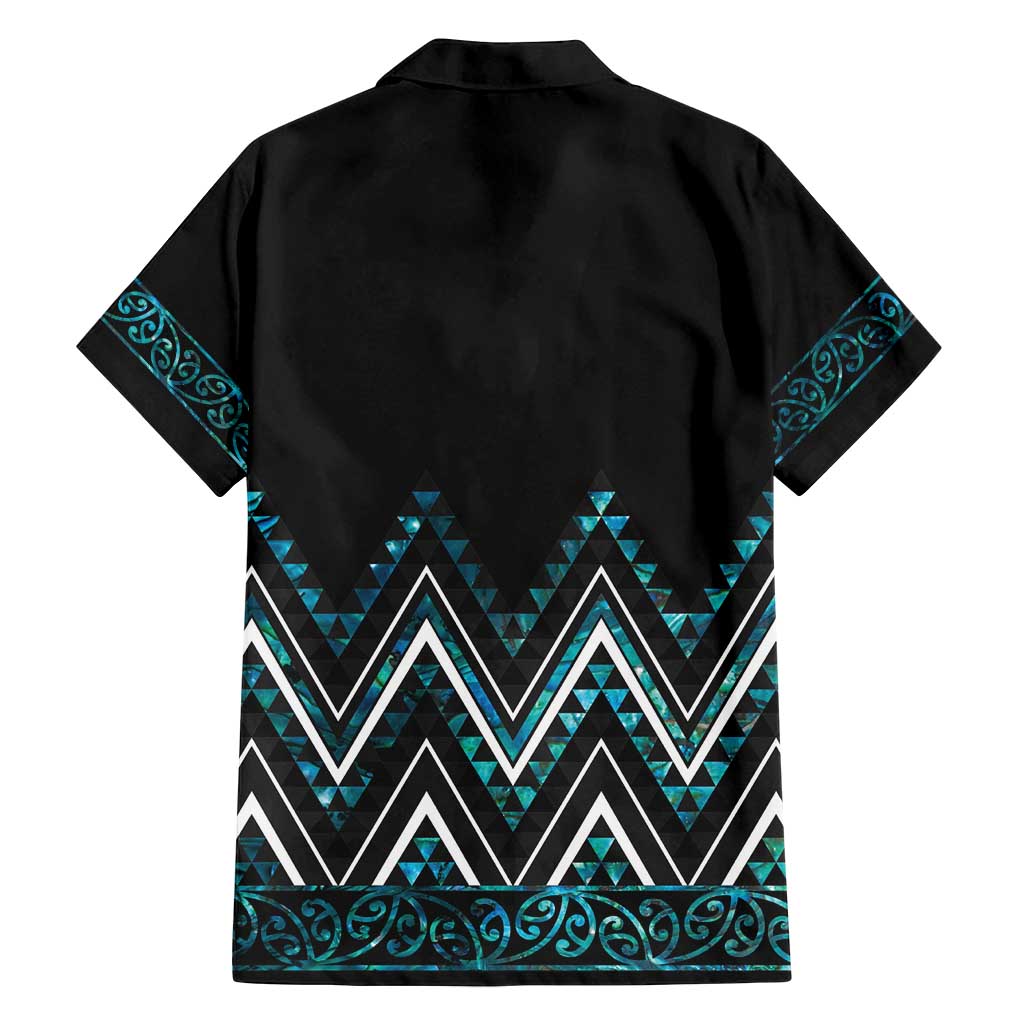 Paua Shell Aotearoa Mangopare Kowhaiwhai and Niho Taniwha Family Matching Off Shoulder Maxi Dress and Hawaiian Shirt Maori New Zealand LT14 - Polynesian Pride