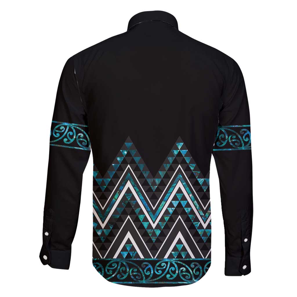 Paua Shell Aotearoa Mangopare Kowhaiwhai and Niho Taniwha Family Matching Puletasi and Hawaiian Shirt Maori New Zealand LT14 - Polynesian Pride