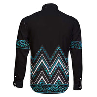 Paua Shell Aotearoa Mangopare Kowhaiwhai and Niho Taniwha Family Matching Short Sleeve Bodycon Dress and Hawaiian Shirt Maori New Zealand LT14 - Polynesian Pride