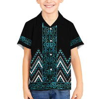 Paua Shell Aotearoa Mangopare Kowhaiwhai and Niho Taniwha Hawaiian Shirt Maori New Zealand LT14 - Polynesian Pride