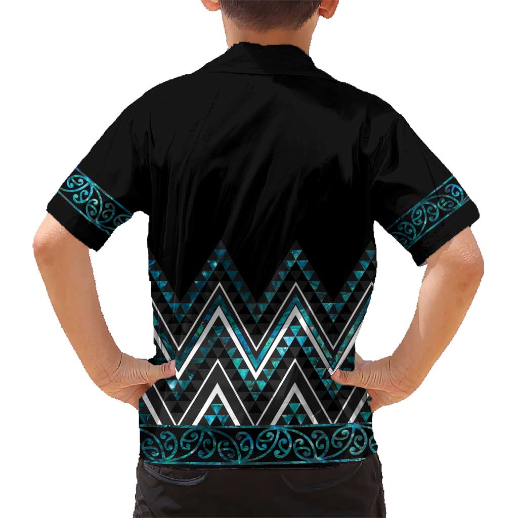 Paua Shell Aotearoa Mangopare Kowhaiwhai and Niho Taniwha Hawaiian Shirt Maori New Zealand LT14 - Polynesian Pride