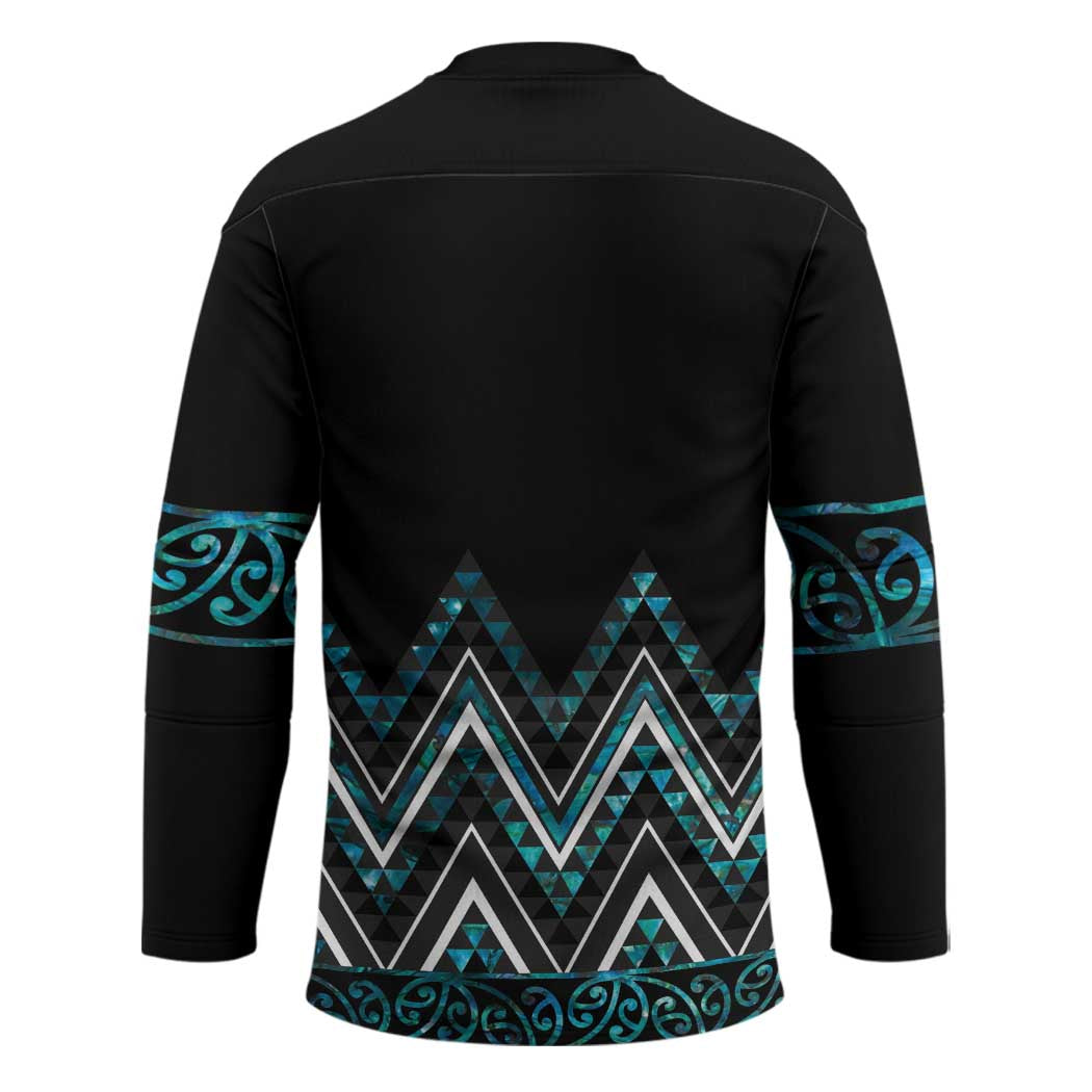 Paua Shell Aotearoa Mangopare Kowhaiwhai Niho Taniwha Hockey Jersey Maori New Zealand - Polynesian Pride
