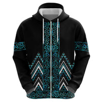 Paua Shell Aotearoa Mangopare Kowhaiwhai and Niho Taniwha Hoodie Maori New Zealand LT14 - Polynesian Pride