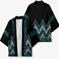 Paua Shell Aotearoa Mangopare Kowhaiwhai Niho Taniwha Kimono Maori New Zealand - Polynesian Pride