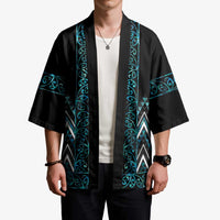 Paua Shell Aotearoa Mangopare Kowhaiwhai Niho Taniwha Kimono Maori New Zealand - Polynesian Pride