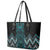 Paua Shell Aotearoa Mangopare Kowhaiwhai and Niho Taniwha Leather Tote Bag Maori New Zealand