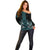 Paua Shell Aotearoa Mangopare Kowhaiwhai and Niho Taniwha Off Shoulder Sweater Maori New Zealand
